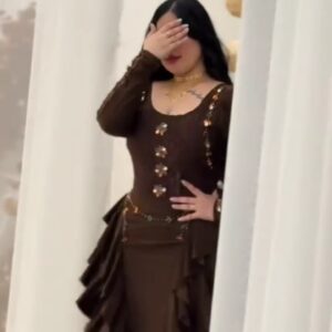 فساتين سهرة لون بني