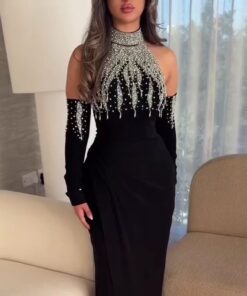 فستان سهرة لون اسود