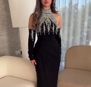 فستان سهرة لون اسود