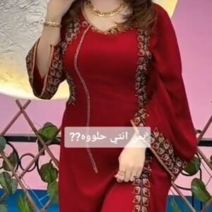 فستان سهرة لون احمر