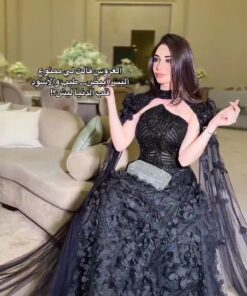 فستان سهرة لون أسود