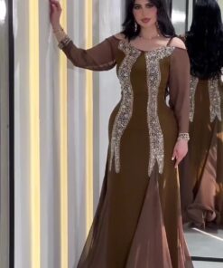 فستان سهرة كريب استرتش