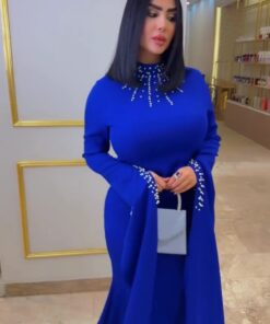 فستان سهرة لون أزرق