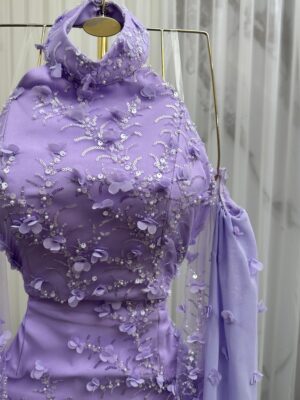 ⁦فستان سهرة لون موف⁩ - الصورة ⁦6⁩