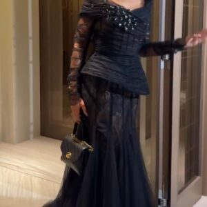فستان سهرة لون أسود