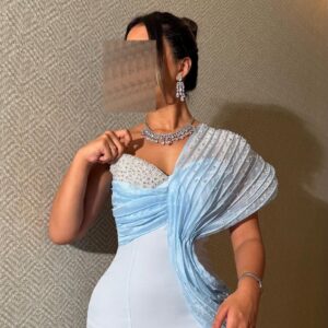 ⁦فستان سهرة لون سماودي⁩ - الصورة ⁦2⁩