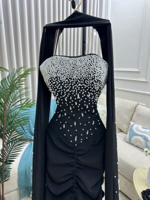 ⁦فستان سهرة لون اسود⁩ - الصورة ⁦6⁩