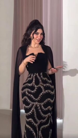 فستان سهرة لون اسود