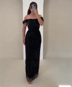 فستان سهرة لون اسود