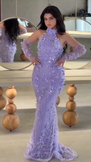 فستان سهرة لون موف