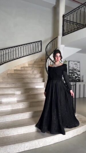 فستان سهرة لون اسود