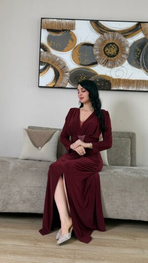 فستان سهرة حرير استرتش