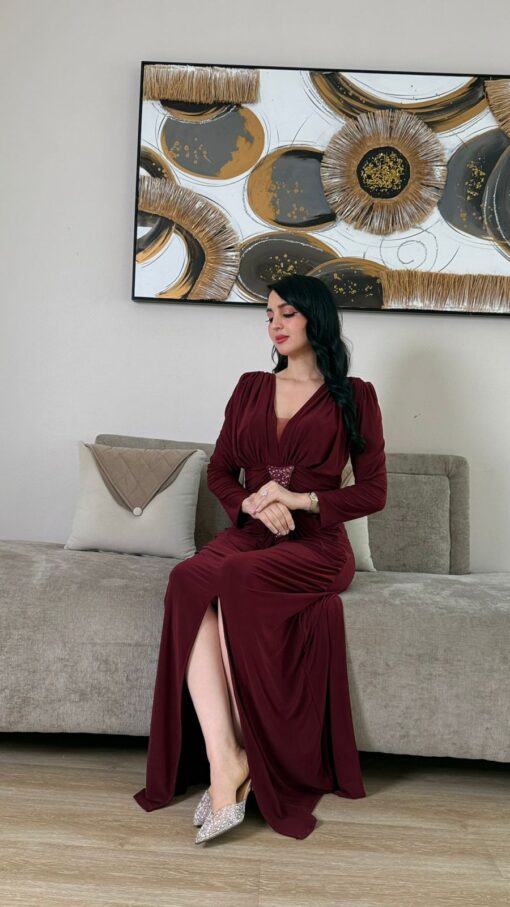 فستان سهرة حرير استرتش