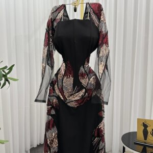 فستان سهرة لون اسود راقي