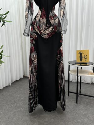 ⁦فستان سهرة لون اسود راقي⁩ - الصورة ⁦4⁩