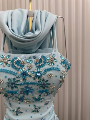 ⁦فستان سهرة سماوي⁩ - الصورة ⁦4⁩