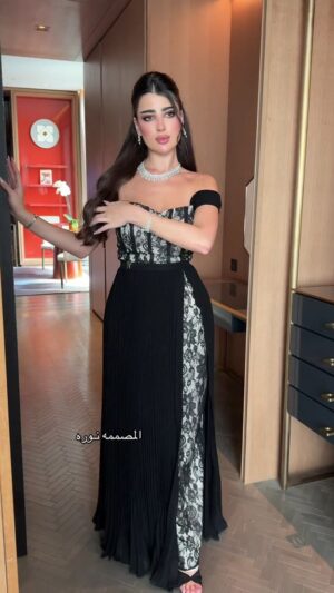 فستان سهرة لون أسود
