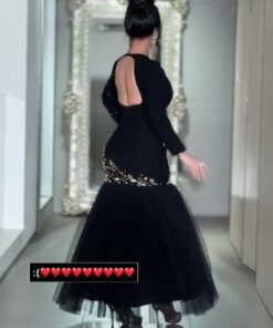 Alternative view of فستان سهرة كريب لون أسود