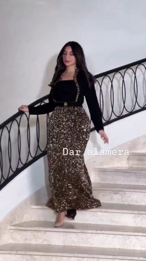 ⁦فستان سهرة كريب استرتش⁩ - الصورة ⁦5⁩