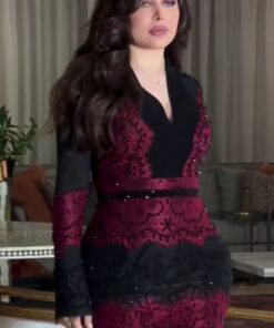 فستان سهرة ب أكمام طويلة