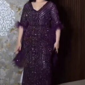 فستان سهرة بنفسجي