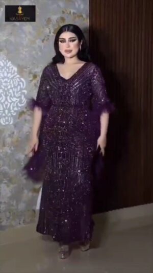 فستان سهرة بنفسجي
