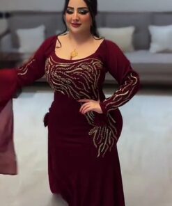 فستان سهرة كريب استرتش