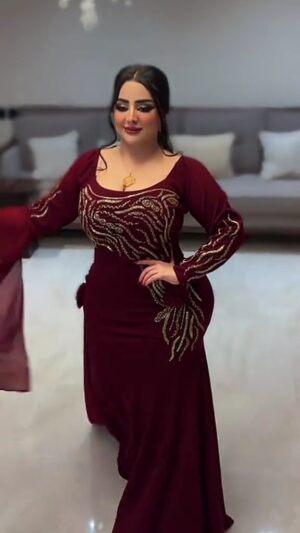 فستان سهرة كريب استرتش
