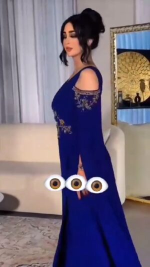⁦فستان ملكي فاخر باللون الأزرق⁩ - الصورة ⁦8⁩