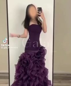 فستان سهرة بنفسجي ملكي