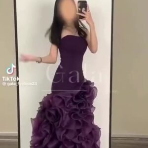 فستان سهرة بنفسجي ملكي