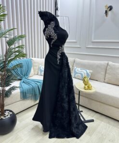 Alternative view of فستان سهرة لون أسود طويل