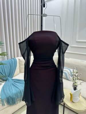 ⁦فستان سهرة لون اسود⁩ - الصورة ⁦4⁩