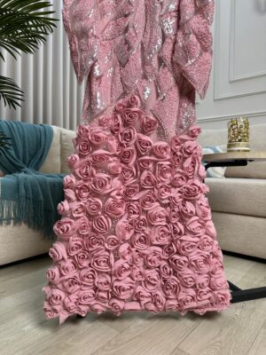 ⁦أجمل فساتين سهرة لون وردي ونبيتي⁩ - الصورة ⁦7⁩