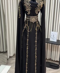 Alternative view of فستان سهرة أسود أكمام طويلة
