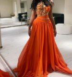 فساتين سهرة برتقالى