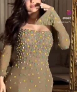 فستان سهرة أنيق ب إكمام طويلة