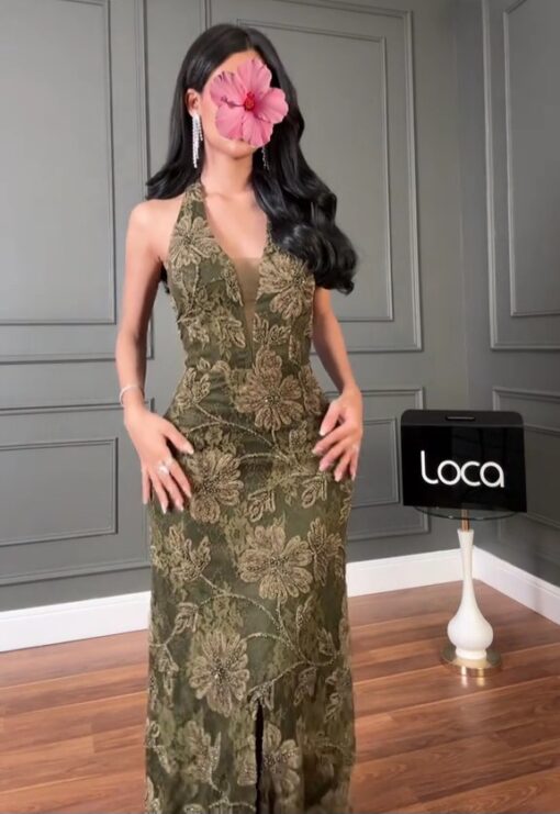فساتين سهرة خضراء