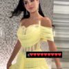 فستان سهرة أصفر