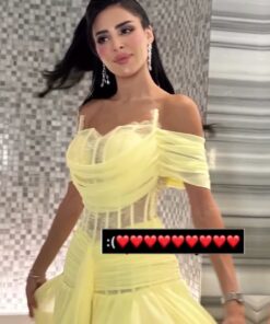فستان سهرة أصفر