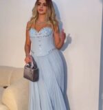 فساتين سهرة لون سماوي