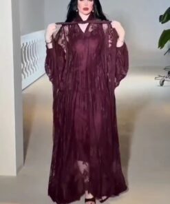 فساتين سهرة لون نبيتي