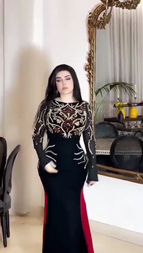 فستان سهرة اسود طويل