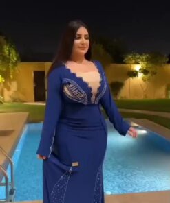 فستان سهرة لون أزرق