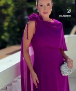 فساتين سهرة لون فوشي