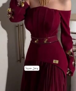 فساتين سهرة لون نبيتي