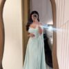 فساتين سهرة لون سماوي