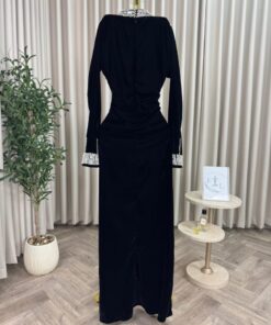 Alternative view of فستان سهرة مخمل لون أسود