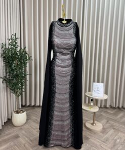 Alternative view of فستان أسود طويل فخم