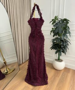 Alternative view of فستان سهرة لون خمري